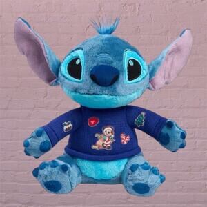 Disney Lilo & Stitch Plush 12" Holiday Mickey Mouse Sweater Unleash The Holidays